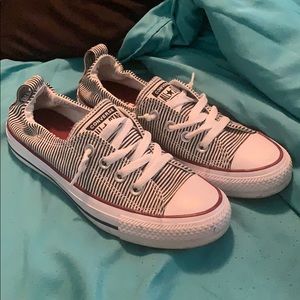 Women’s striped Converse slip on shoes size 6